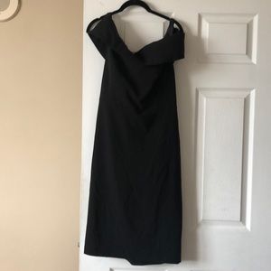 Off the Shoulder Black Dress
